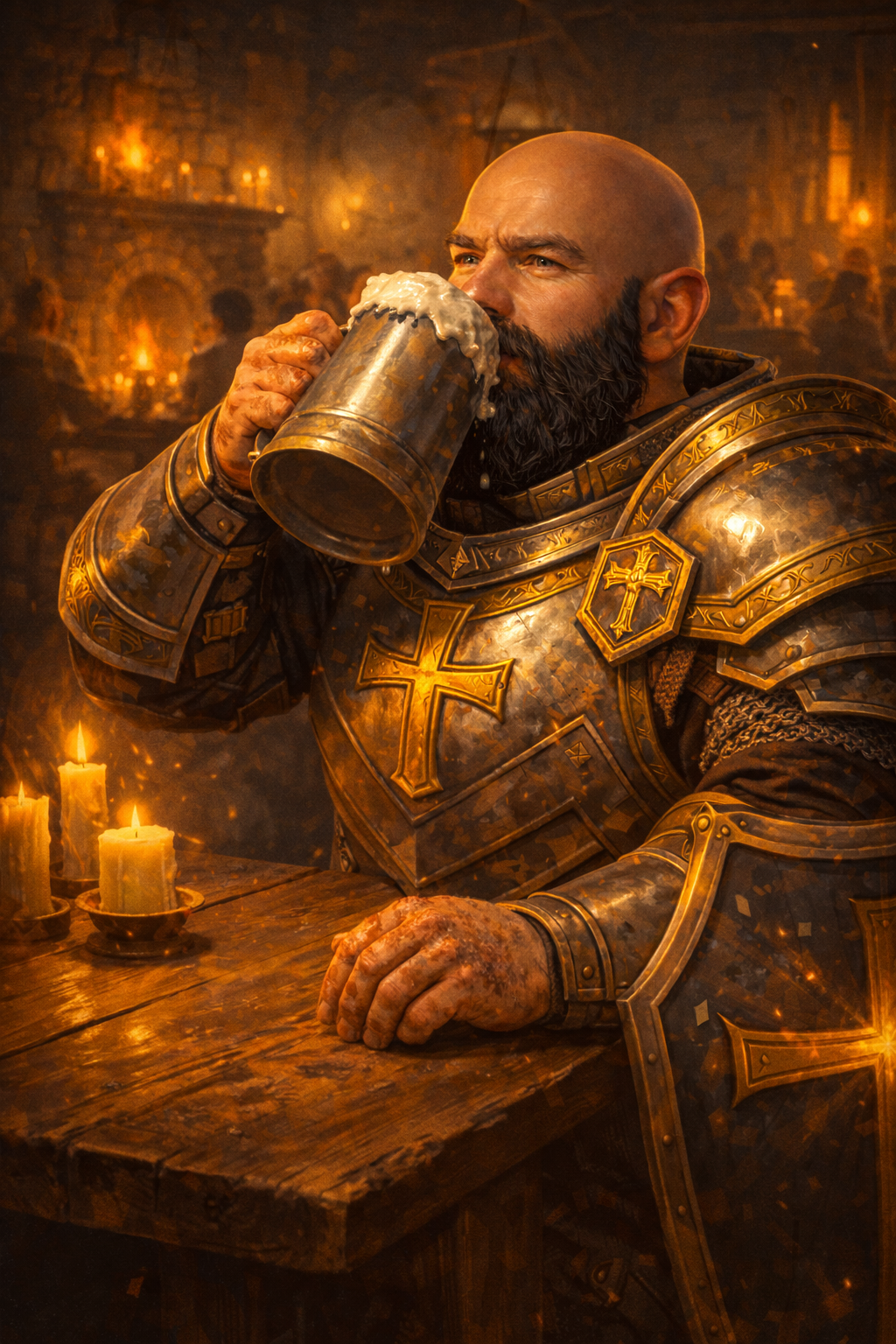 Aldric beim Bier in der Taverne